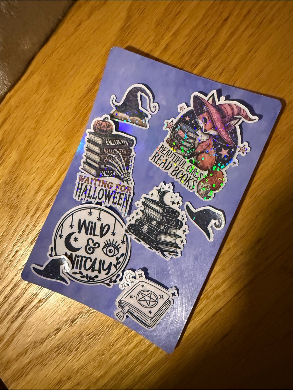 Witchy Purple Holographic DIY Kindle Insert set 4x6